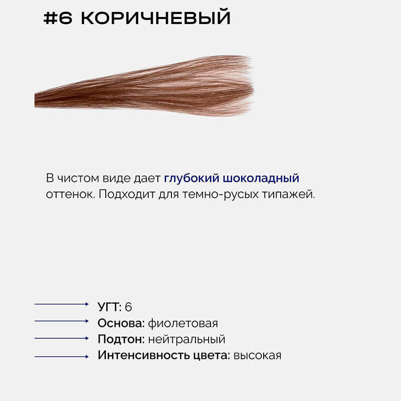 Гель-краска для бровей и ресниц BRONSUN NEW оттенок #6 (коричневый)