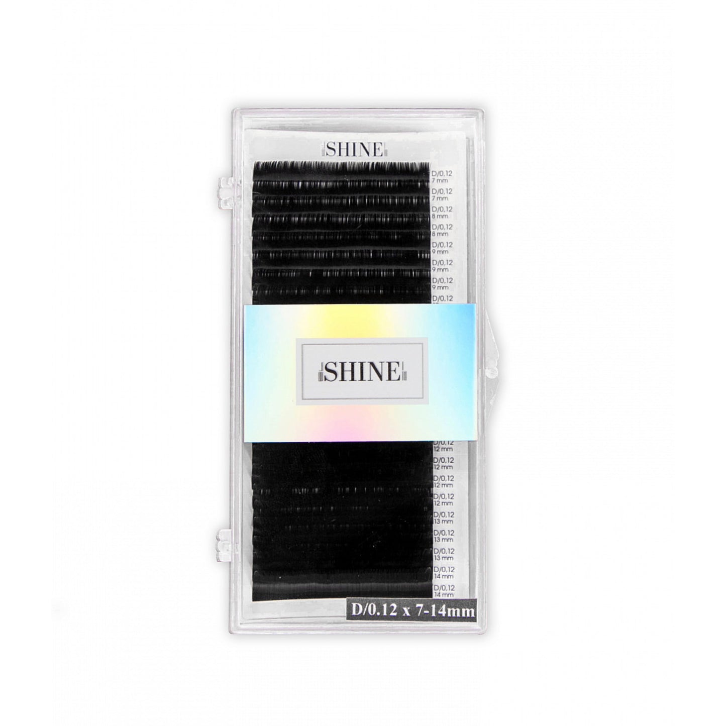 Eyelashes C/D curl, black elShine, 24 lines