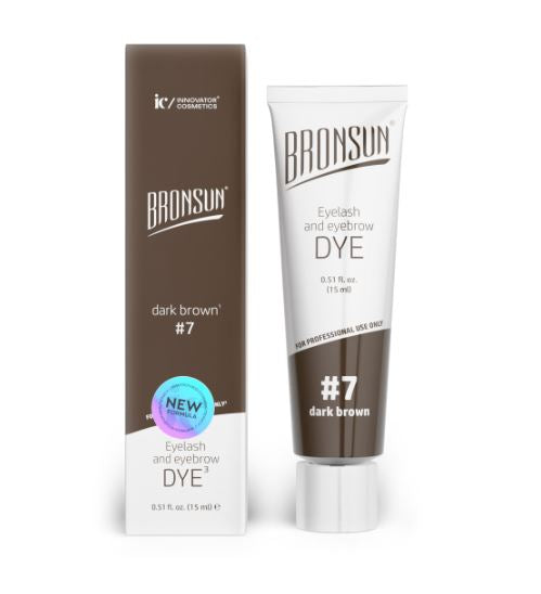 Gel paint for eyebrows and eyelashes BRONSUN NEW shade #7 (dark brown)